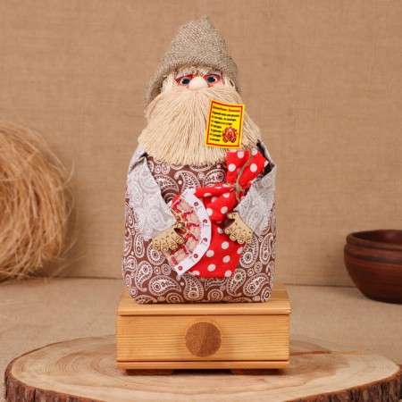 Brownie "Athanasius with a bag", on a chest, 28x15x12 cm