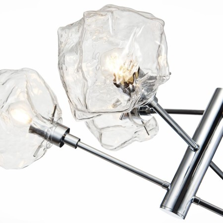 Ceiling Ceiling ST LUCE. SL1175.102.06. Portici. 6x40 watts, E14, 85x85x56 cm, chromium color-8