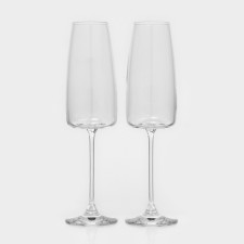 A set of glasses for champagne Lord, 340 ml, crystal glass, 2 pcs