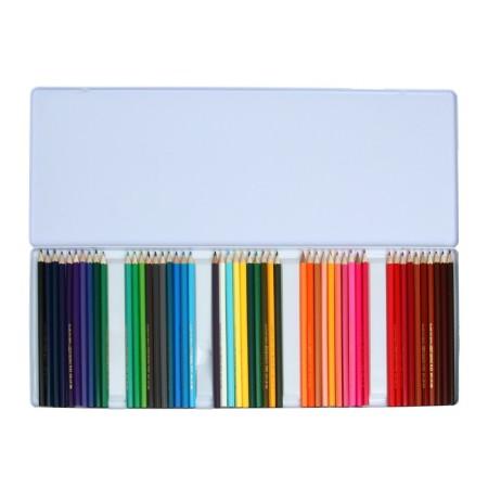Pencils 50 colors, in a metal pencil case, the hull is hexagonal, sharpened-1