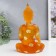 Souvenir Polystone "Buddha Varada Mudra - Greeting" Orange 17x10x7 cm