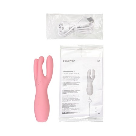 Satiffyer Threesome 3, 14 cm, silicone, silicone, pink color-14