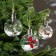 A set of Christmas balls "Winter Forest" 3 pcs., Batteries, 1 LED, glow warm white