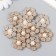Decor for creativity plastic, rhinestones "Golden flower with bead" set 10 pcs 3x3 cm