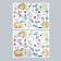 Stick plastic interior color "pumpkin and apples" set 2 sheets 30x40 cm