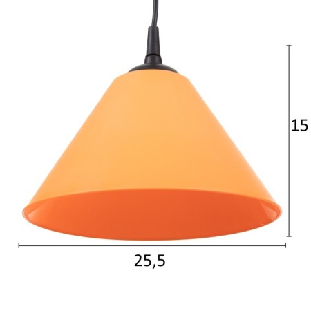 Susage "cone" 1x15W E27 Model: BR 00271 Black/Orange 25x25x15cm-3