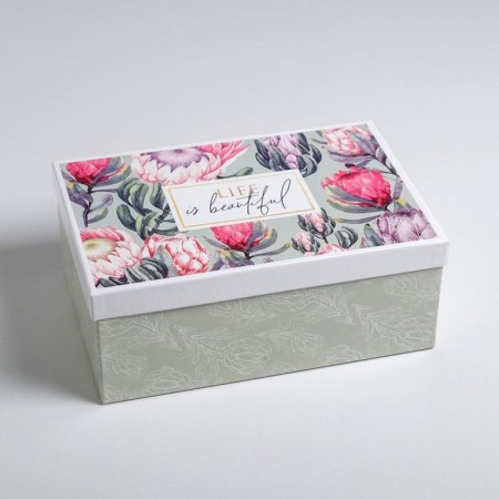 Set of boxes 5 in 1, gift packaging, “flower”, 22 x 14 x 8.5 - 32.5 x 20 x 12.5 cm-3