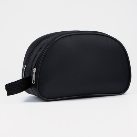 Cosmetic bag on lightning, 2 departments, black color