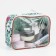 Cosmetic bag with zipper, turquoise color