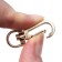 Metal carbine, 37 × 13 mm / 9.5 × 1.8 mm, 5 pcs, gold color