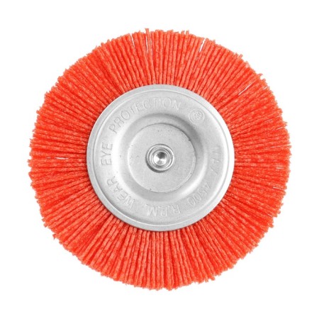 Nylon brush for a tundra drill, with a hairpin, flat, 100 mm-4