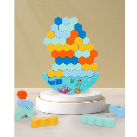 Wooden toy Balancir "Water World", 15.5 x 22 x 4 cm-1