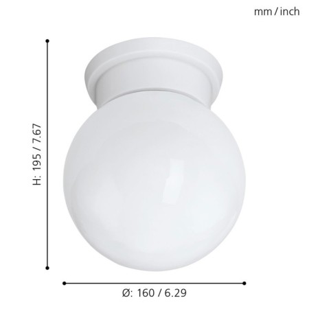 Duralo lamp, 1x28W E27, white color-2