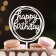 Topper "Happy Birthday", circle, silver, giving beautifully