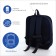 Baby backpack on lightning, blue color