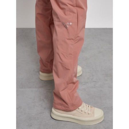 Warmed female trousers, size 50, color light brown-10