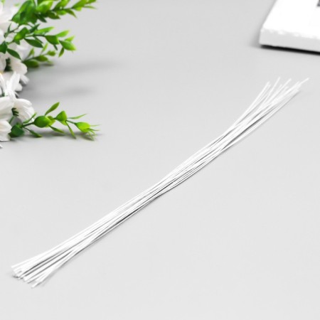 Wire for creativity "White" (set of 20 pcs) 0.65 mm, 36 cm