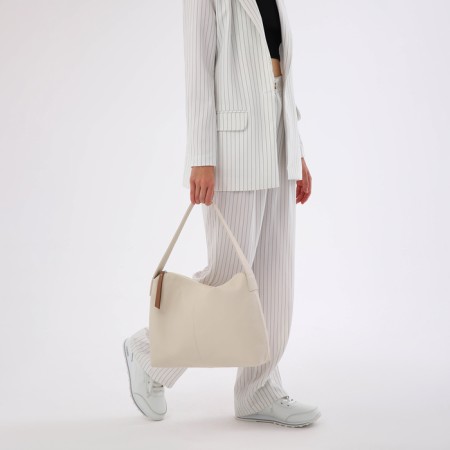 Women's bag with lightning, beige color-7