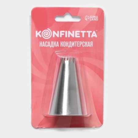 Konfinett confectionery nozzle "French star", d = 3 cm, output d = 1 cm, stainless steel-4