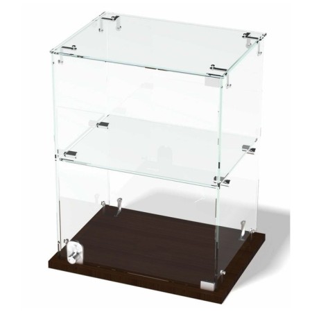 Smail window, 1 shelf, 400 × 300 × 500, chipboard, glass color wenge-1
