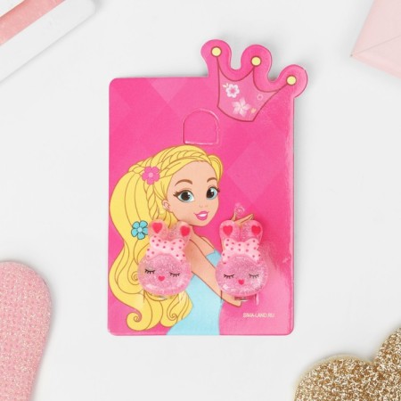 Children's clips "chosen" bunny, pink color-2