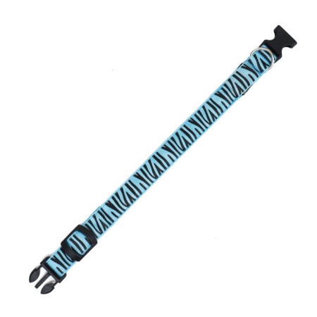 Collar with backlight tiger 3 glow modes size M, Osh 32-50 x 2.5 cm blue blue-6