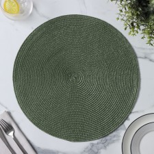 Serving napkin on the table “Loft”, d = 38 cm, green color