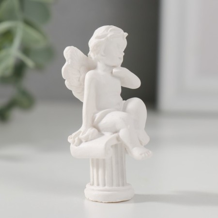Polystone souvenir "Angel on the column" 5.5x2.5x2.5 cm-1