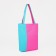 Textile bag with zipper, turquoise color/pink