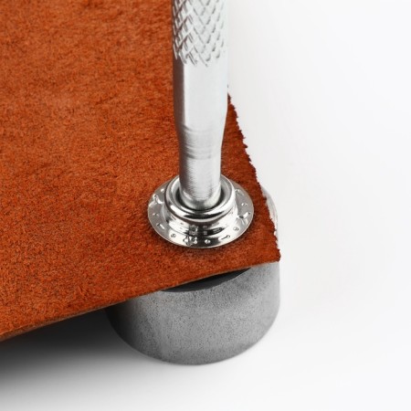Installation buttons, omega (o-shaped), d = 15 mm, 6 pcs, with the installer, silver color-11