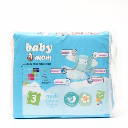 Distributes for children "Baby Mom" ​​3, (4-9 kg), 70 pcs-1