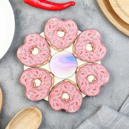Hot "Donut" stand, 20 cm, juniper