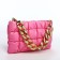 Lightning bag bag, long chain, pink color