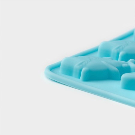 Form for marmalade Dolyan "sea sweets", silicone, 22.3 × 17.2 cm, 32 cells (2.7 × 2 cm), blue color-3