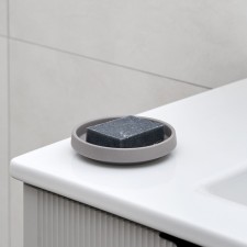 Magma soap dish. Moroshka, 12x12x2.3 cm, gray color
