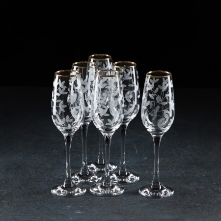 Set of glasses "Vesna", glass, 210 ml, 6 pcs