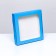 Self -charged box, with a blue window, 19 x 19 x 3 cm