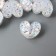 Decor for creativity Plastic "Hearts Blue-Sney" Crystal 1.2x1.1 cm