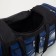 Road bag with lightning, with an increase, 4 outer pockets, long belt, blue color