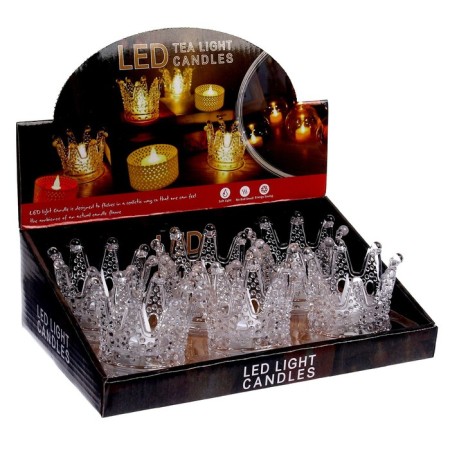 Candle LED "Crown", burning yellow-5