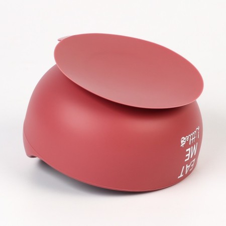Baby plate on a suction cup and cutting devices M&B, cherry-6