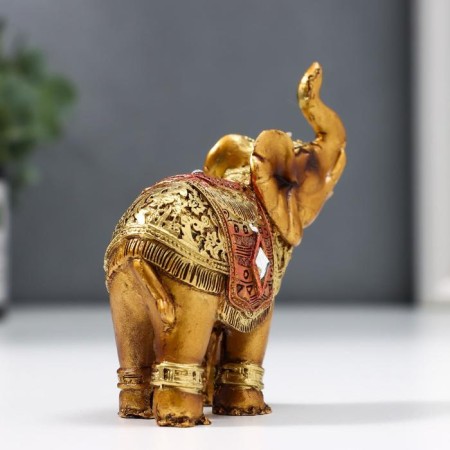Souvenir Polystone "African Elephant in the Golden, Openland Popone" MIX 8.5x7x3 cm-5