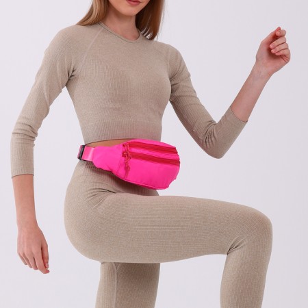 Lightning waist bag, 2 pockets, pink color-7