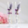 Set of wedding glasses Bohemia "Lavender", lilac, 24.5 cm