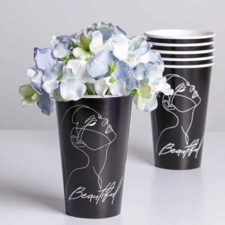 BEAUTIFUL flowers glass, 350 ml-3
