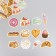 Stickers for creativity "Sweets" embossing gold set 48 pcs 9x7x0.8 cm