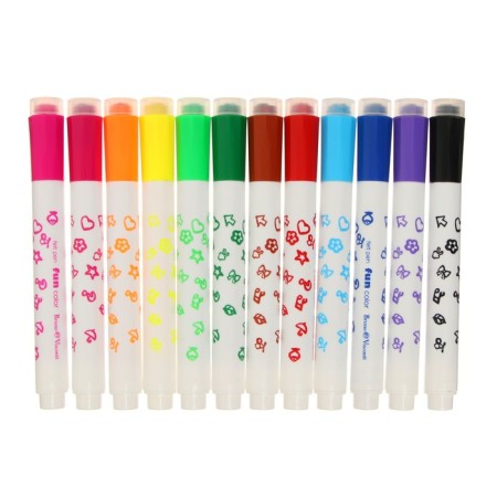Stampica felt-tip pens 12 colors, Funcolor, in a plastic penalty, mix-2