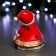 Figure with backlight "Santa Claus with a bag" 11x12x16cm