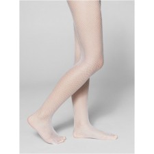 Children's tights in the small grid CONTE Elegant Reti, height 158-164 cm, Bianco color