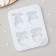 Mold "Love of the Beast", silicone, 12.5 × 10 × 2 cm, white color